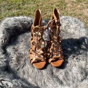 Jessica Simpson Cognac Strap Heels